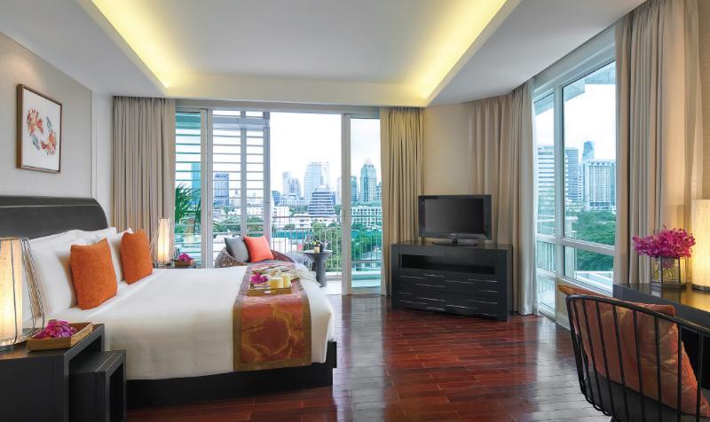 Dusit Suites Hotel Ratchadamri, Bangkok Kültér fotó A bedroom at the hotel